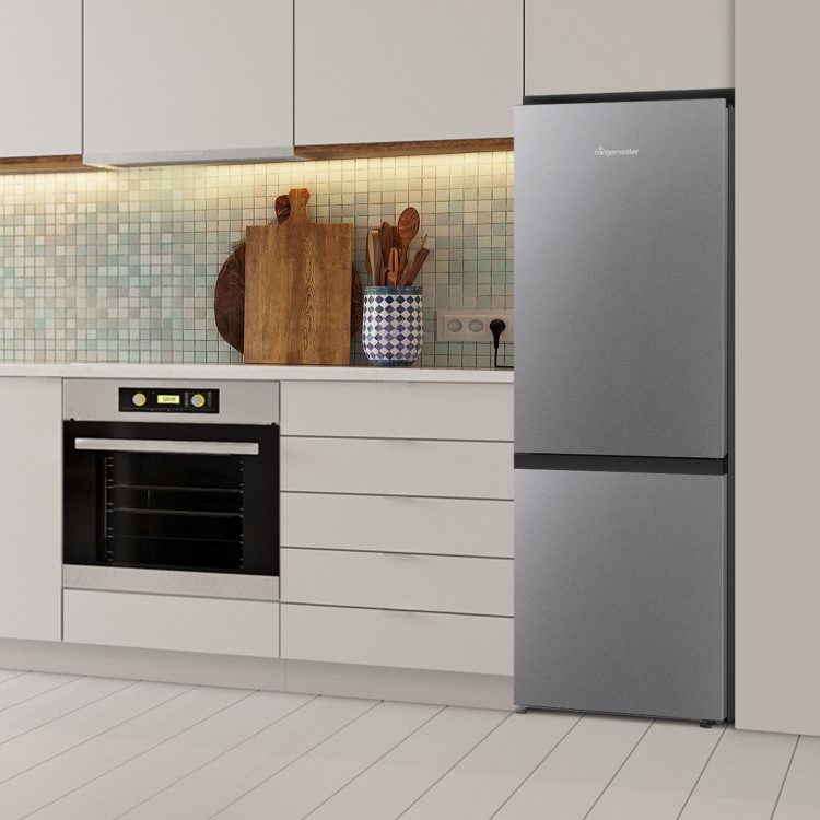 Fridgemaster 175 Litre 60/40 Freestanding Fridge Freezer - Silver