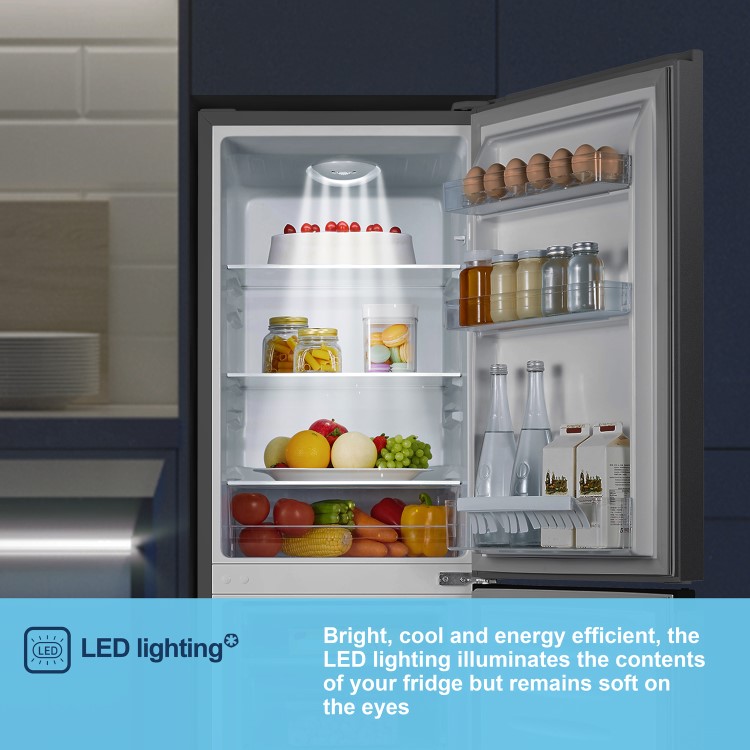 Fridgemaster 175 Litre 60/40 Freestanding Fridge Freezer - Silver