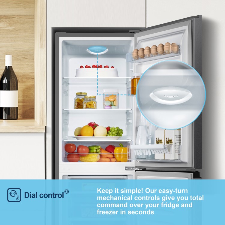 Fridgemaster 175 Litre 60/40 Freestanding Fridge Freezer - Silver