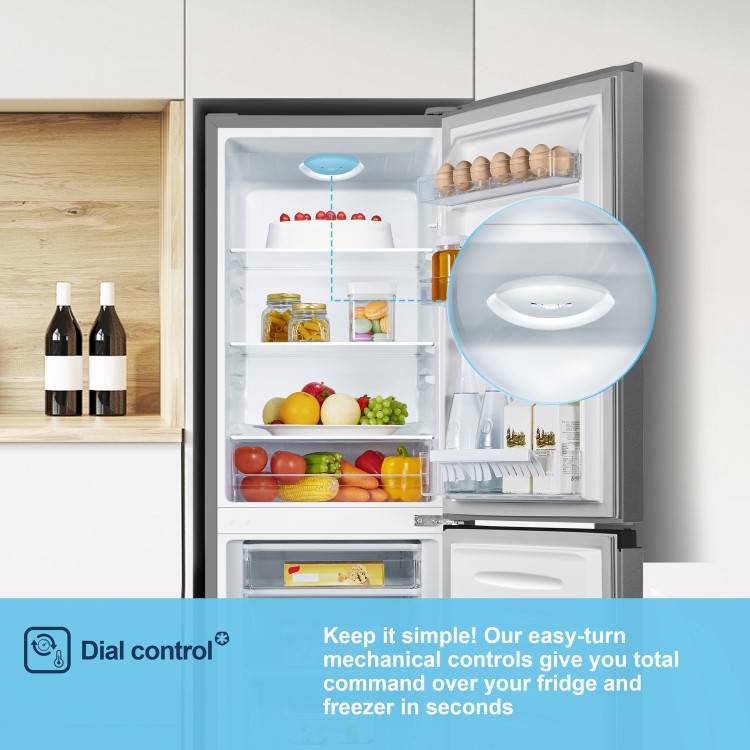 Fridgemaster 175 Litre 60/40 Freestanding Fridge Freezer - Silver