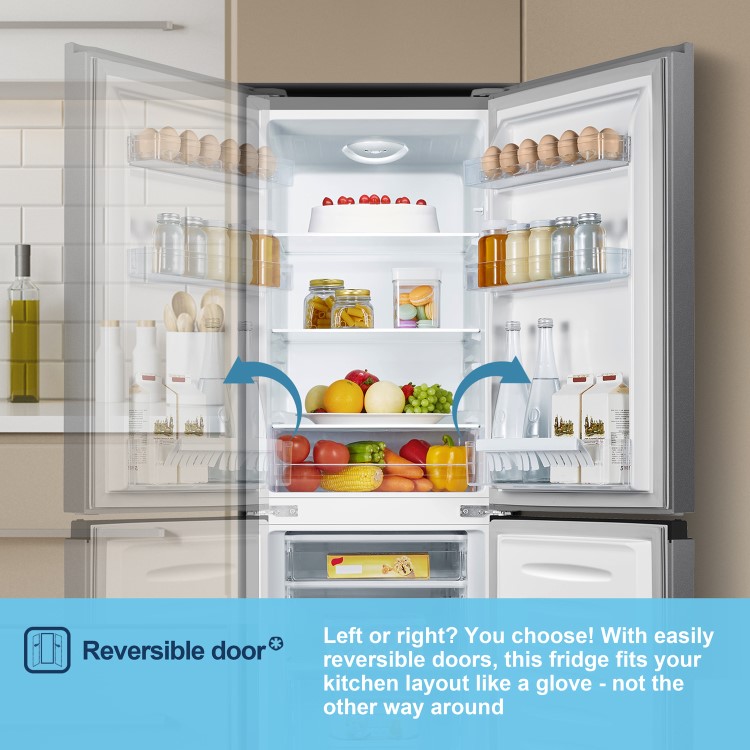 Fridgemaster 175 Litre 60/40 Freestanding Fridge Freezer - Silver