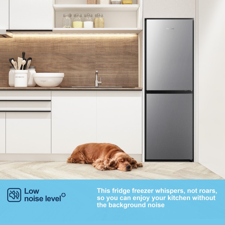 Fridgemaster 252 Litre 50/50 Freestanding Fridge Freezer - Silver