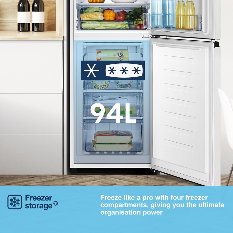 Fridgemaster 252 Litre 50/50 Freestanding Fridge Freezer - White