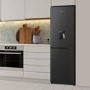 Fridgemaster 256 Litre 50/50 Freestanding Fridge Freezer - Black