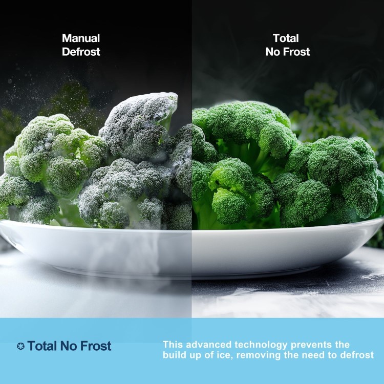 Refurbished Fridgemaster 256 Litre 50/50 Freestanding Fridge Freezer - Black