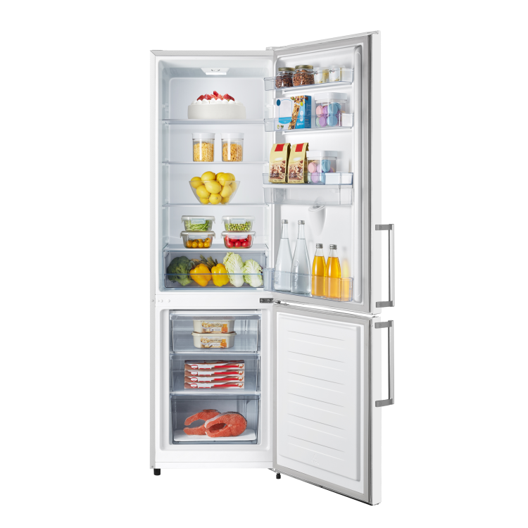 Refurbished Fridgemaster MC55251DE Freestanding 256 Litre 50/50 Frost Free Fridge Freezer White