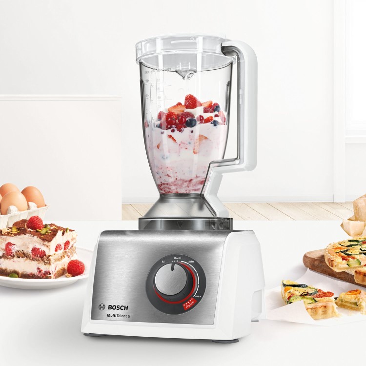 Refurbished Bosch MC812S734G MultiTalent 8 Food Processor White & Stainless Steel