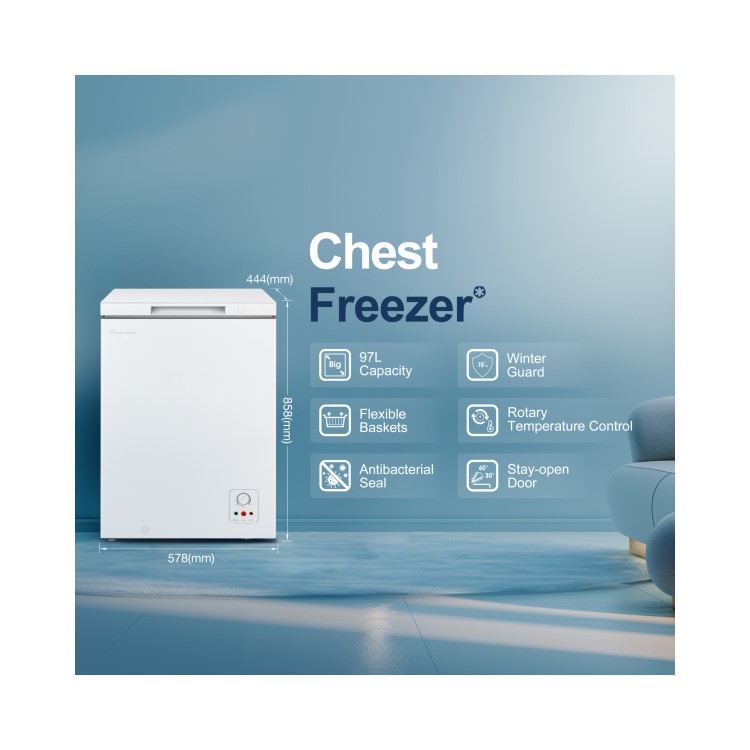 Fridgemaster 97 Litre Chest Freezer - White