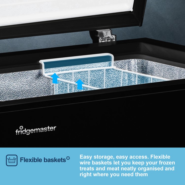Fridgemaster 142 Litre Chest Freezer - Black