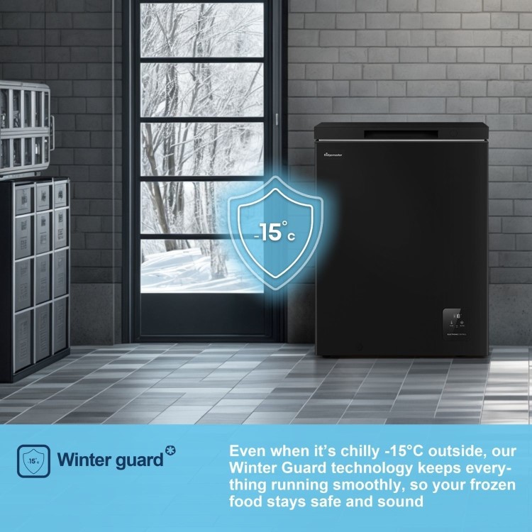 Fridgemaster 141 Litre Chest Freezer - Black