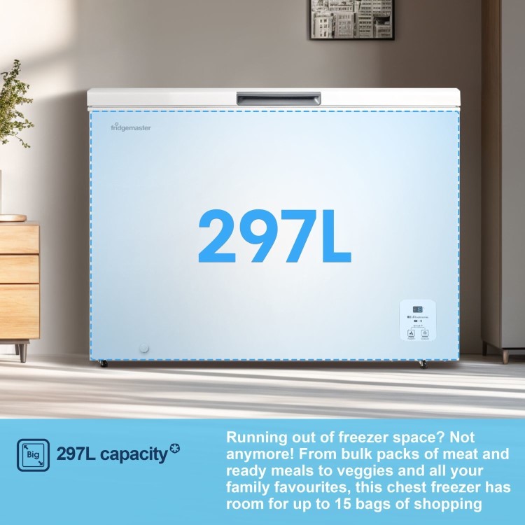 Fridgemaster 297 Litre Chest Freezer - White