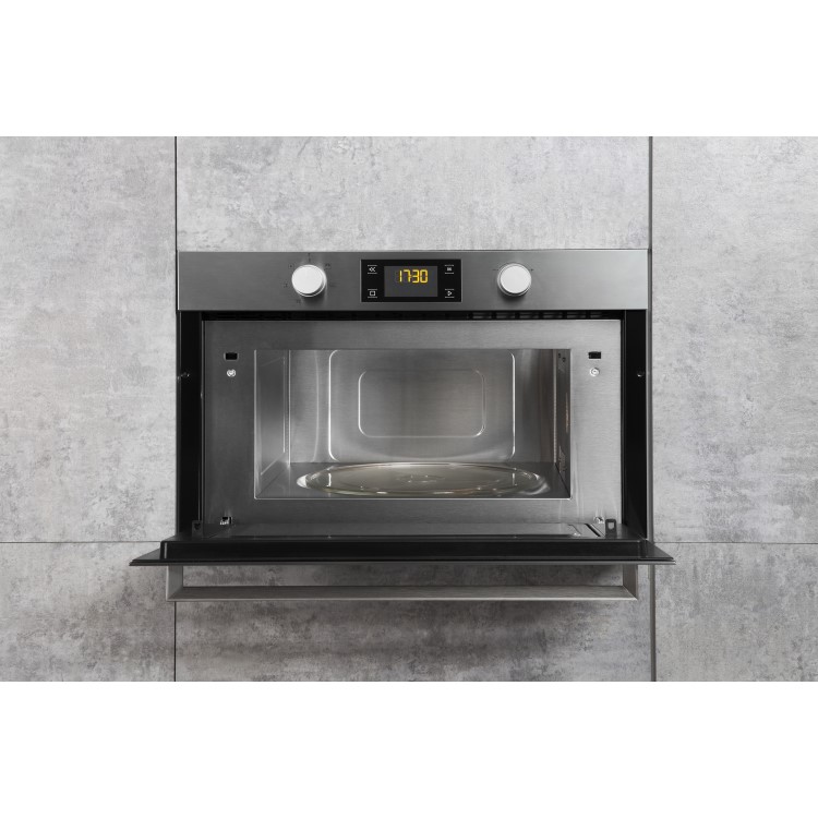 Hotpoint Built-In 1000W Microwave with Grill - Stainless Steel