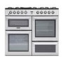Refurbished Montpellier MDF100S 100cm Dual Fuel Range Cooker Silver