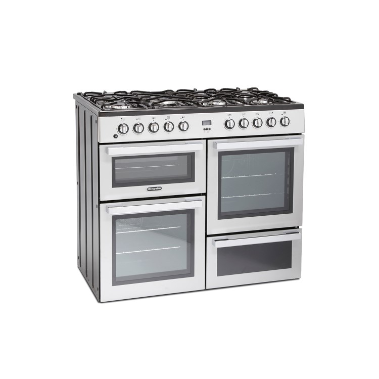 Refurbished Montpellier MDF100S 100cm Dual Fuel Range Cooker Silver