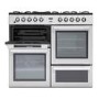 Refurbished Montpellier MDF100S 100cm Dual Fuel Range Cooker Silver