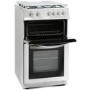 Montpellier MDG500LW 50cm Double Oven Gas Cooker With Lid White - LPG Jets Included