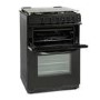 Montpellier MDG600LK 60cm Double Oven Gas Cooker With Lid Black - LPG Jets Included