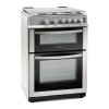 Montpellier MDG600LS 60cm Double Oven Gas Cooker With Lid Silver - LPG Jets Included