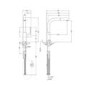 Smeg MDQ5-CSP Brushed Chrome Single Lever Mixer Tap with Square Spout and Pull-Out Spray