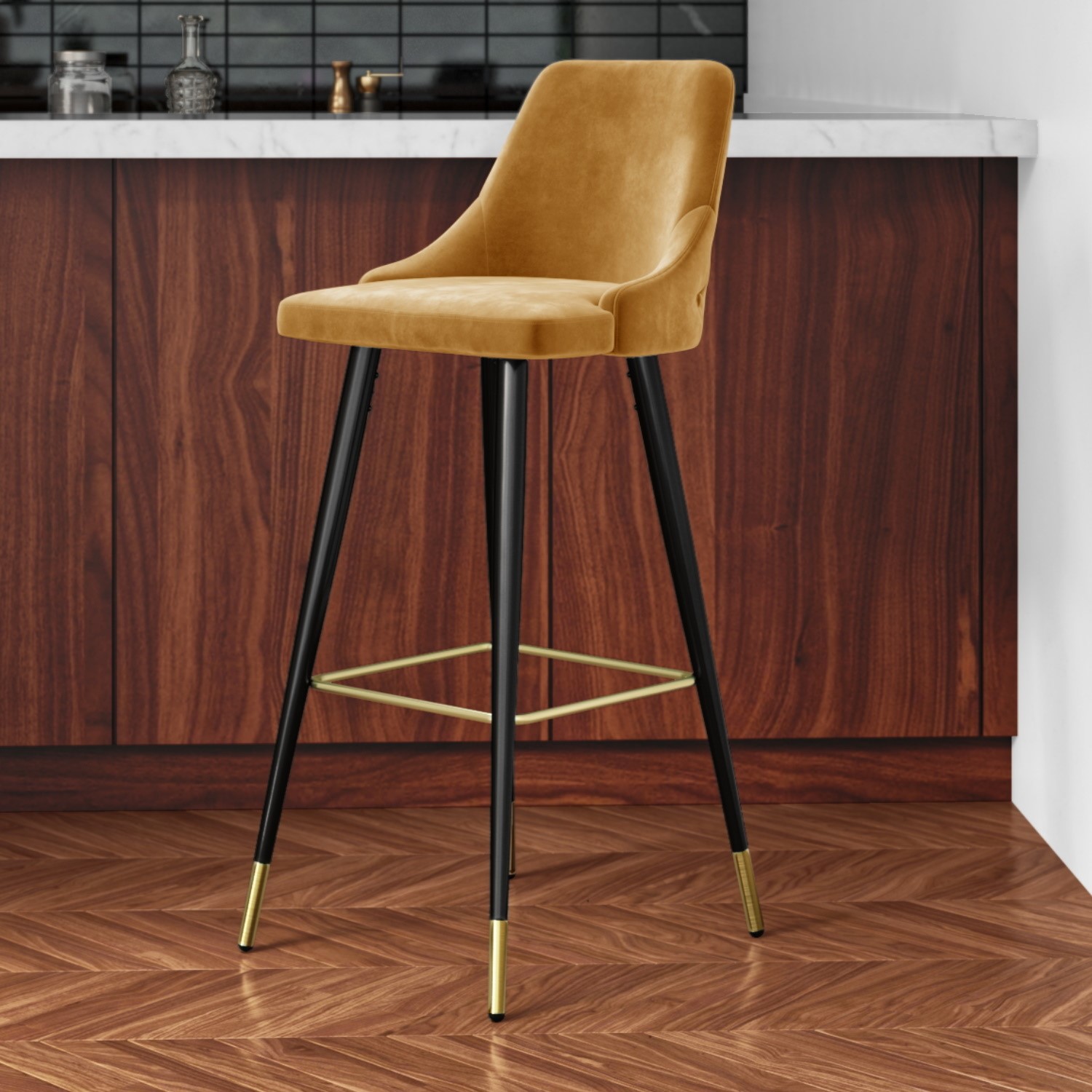 Mustard stool chair deals