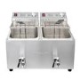 Mercury MEF-L8-DAT Countertop Electric Fryer Twin Tank 2 x 8 Ltr Digital Timer Plug In