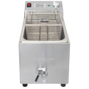 A2/MEF-L8-SAT Refurbished Mercury Single Tank 8ltr Countertop Commercial Electric Fryer With Digital Timer And Drain Tap 13 Amp. MEF-L8-SAT