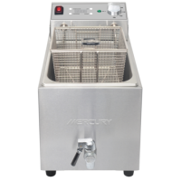 Mercury Single Tank 8ltr Countertop Commercial Electric Fryer With Digital Timer And Drain Tap 13 Amp. MEF-L8-SAT Mercury Single Tank 8ltr Countertop Commercial Electric Fryer With Digital Timer And Drain Tap 13 Amp. MEF-L8-SAT