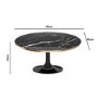 Black Marble Tulip Coffee Table in High Gloss