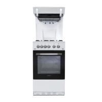 Montpellier MEL50W 50cm Single Oven Gas Cooker With Eye Level Grill - White