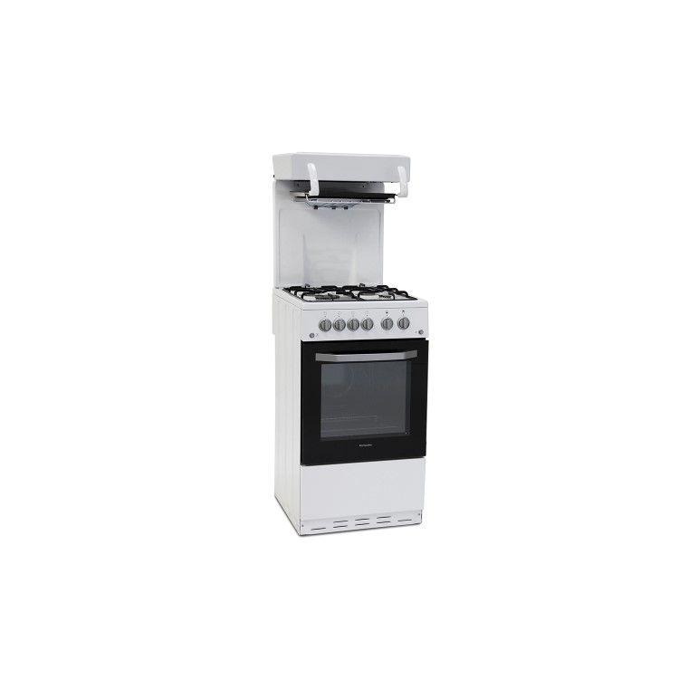 Montpellier MEL50W 50cm Single Oven Gas Cooker With Eye Level Grill - White