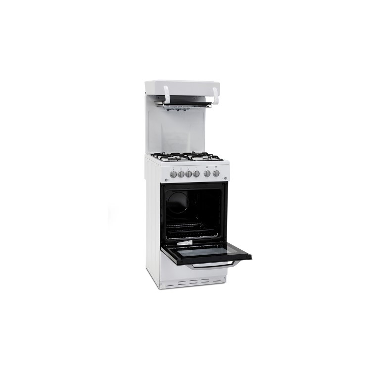 Montpellier MEL50W 50cm Single Oven Gas Cooker With Eye Level Grill - White
