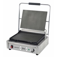 Mercury Large Single Contact Grill Flat Top And Bottom Plates. Digital Timer Panini Grill 13 amp MEP-M-SATFF