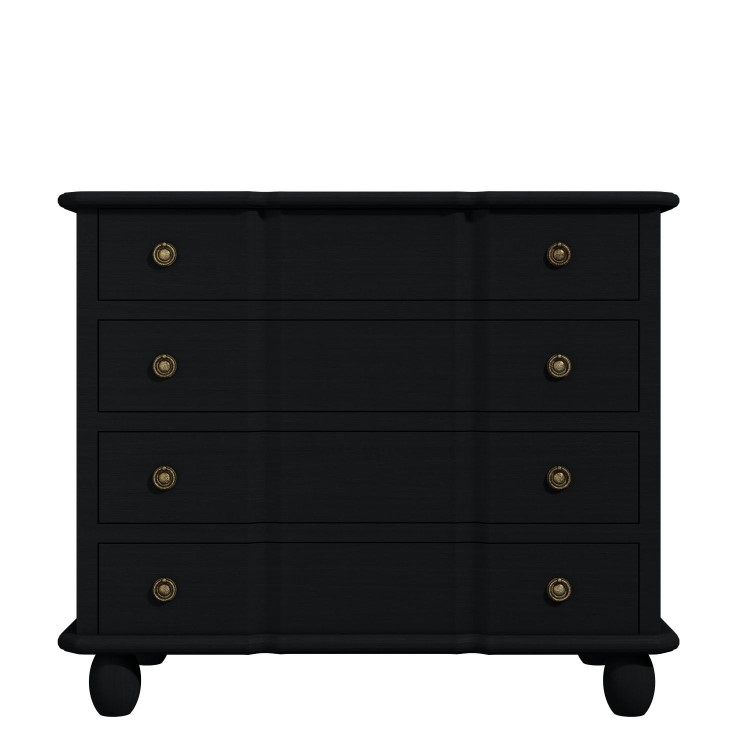 French Inspired Handmade Anthracite Grey Chest of Drawers