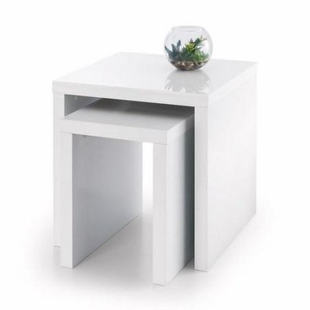 Julian Bowen Metro High Gloss Nest of Tables White