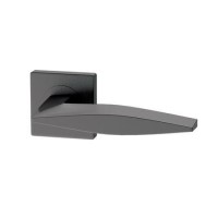 Internal Satin Black Lever Door Handle with Latch and Hinges Pack - 75mm Latch - Mezen - XL Joinery