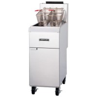 Mercury MF-35T Commercial Gas Fryer 90000 Btu/hr 3 Burner 20ltr Tank 35lb Capacity Twin Basket Freestanding