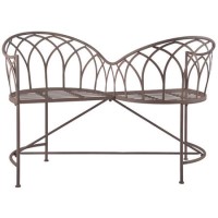 Metal Love Seat Bench - Outdoor Seating