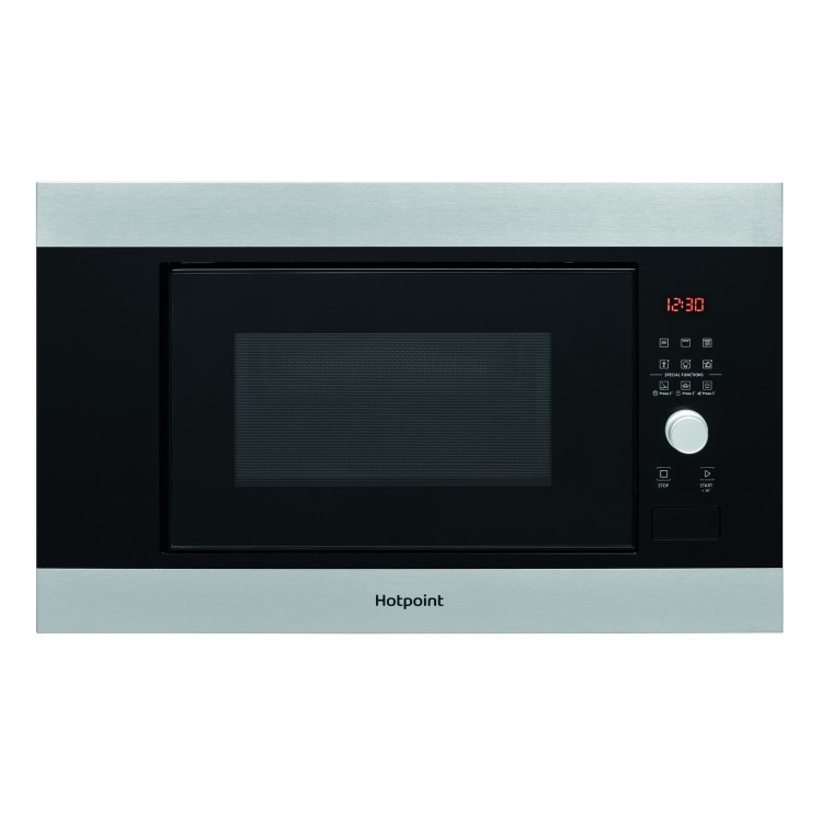 Refurbished Hotpoint MF20GIXH Built In 20L 800W Microwave & Girll Stainless Steel