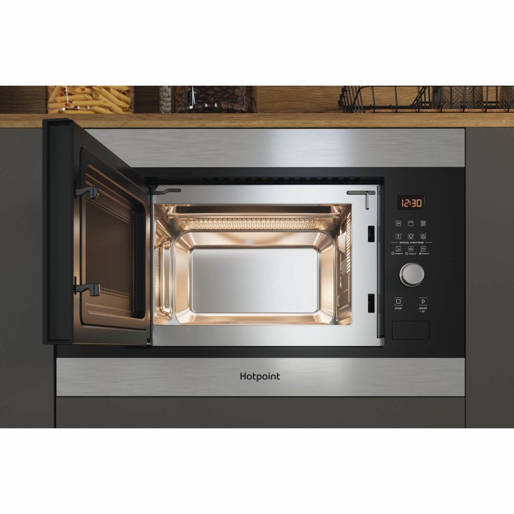 Hotpoint Built-In Microwave with Grill - Stainless Steel