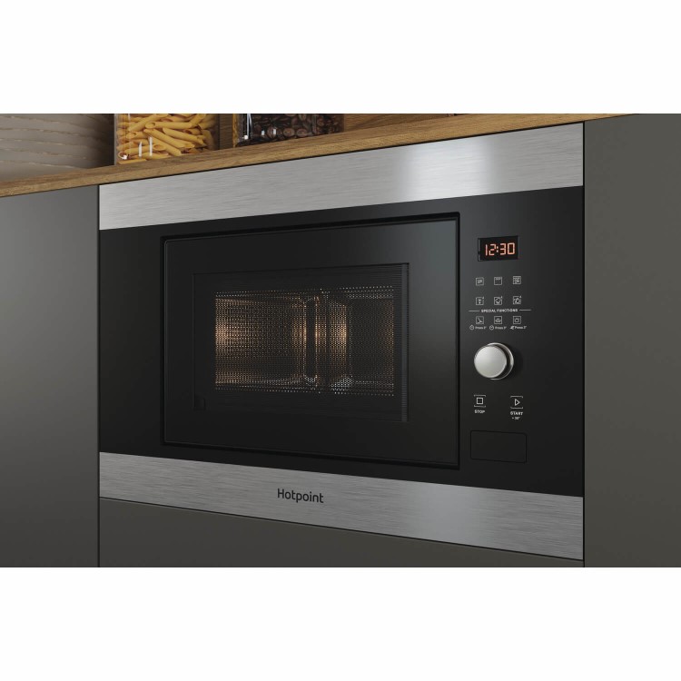 Hotpoint Built-In Microwave with Grill - Stainless Steel