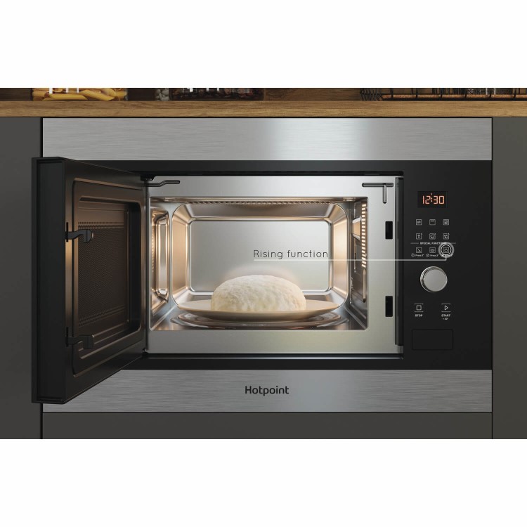 Hotpoint Built-In Microwave with Grill - Stainless Steel