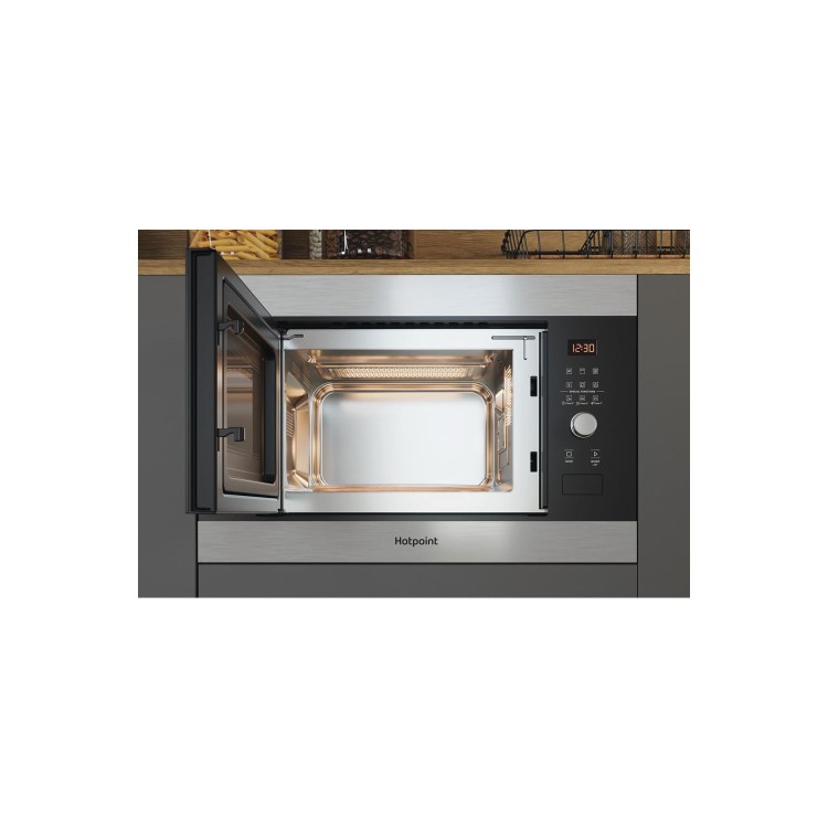 Hotpoint Built-In Microwave with Grill - Stainless Steel