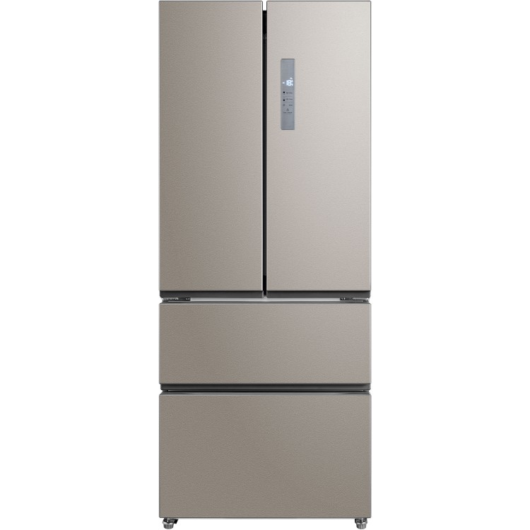 Refurbished Montpellier MFD71X 396 Litre American Fridge Freezer Inox