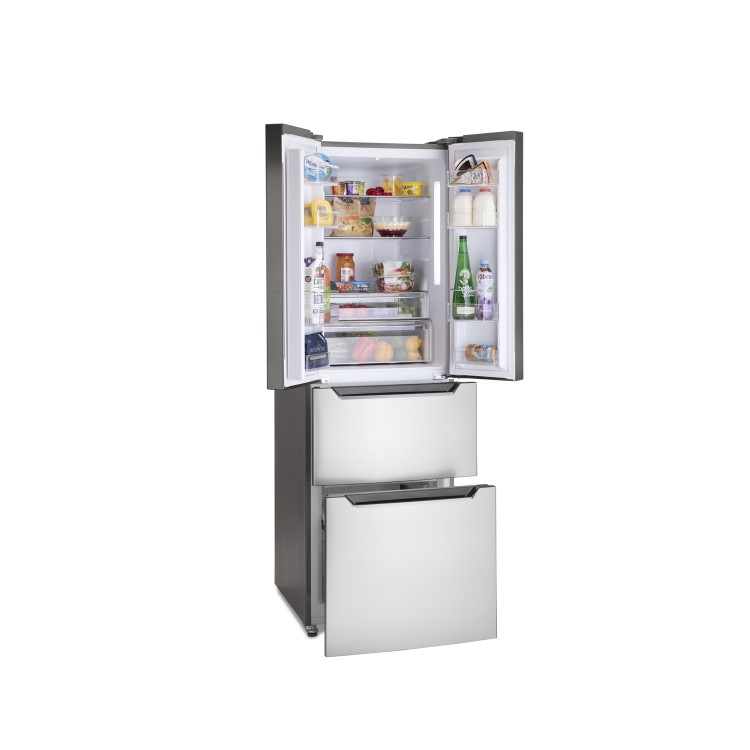 Montpellier MFF4X A+ 70/30 Four Door Fridge Freezer - Stainless Steel