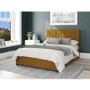 Yellow Velvet Upholstered Super King Size Ottoman Bed - Aspire