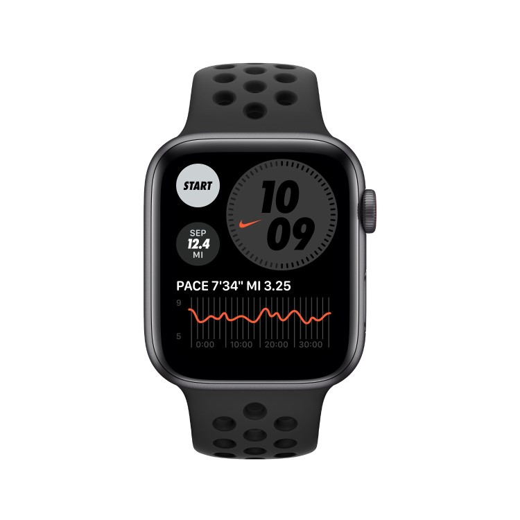 Apple Watch Nike SE GPS + Cellular 44mm Space Gray Aluminium Case with Anthracite/Black Nike Sport Band - Regular