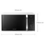 Refurbished Samsung MG23K3575AW 23L 800W Built In Microwave Stainless Steel