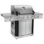 Refurbished Monster Grill - 4 Burner Gas BBQ Grill with 2 Side Burners - Stainless Steel
