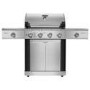 Refurbished Monster Grill - 4 Burner Gas BBQ Grill with 2 Side Burners - Stainless Steel