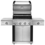 Refurbished Monster Grill - 4 Burner Gas BBQ Grill with 2 Side Burners - Stainless Steel